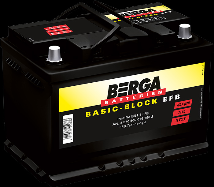 Berga Powerblock 12V 100AH 830A 353x175x190 Starterbatterie 600402083